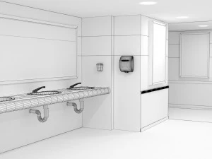 공중화장실 3D 모델