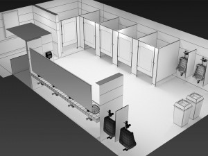 public bathroom 3D Модель