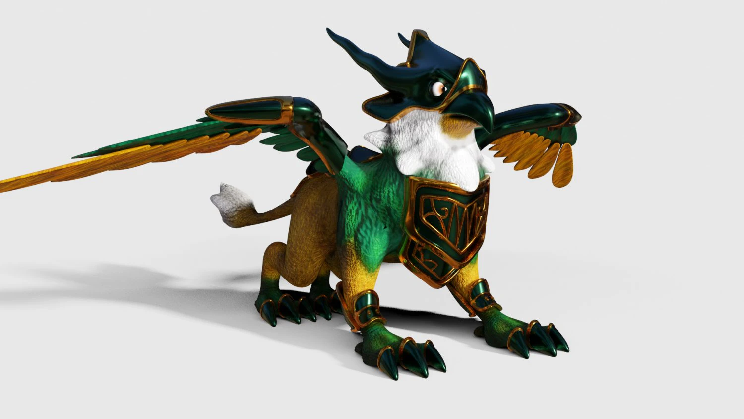 griffin gryphon 3D Model .c4d .max .obj .3ds .fbx .stl .blend 