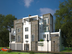 villa exterior visualisation 3D मॉडल