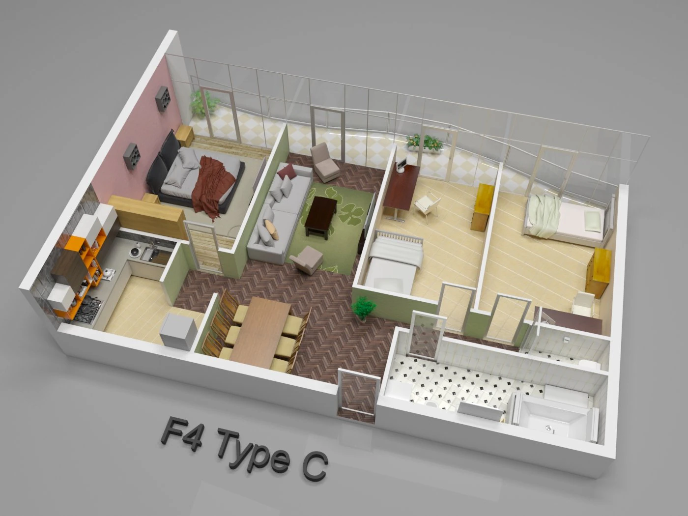 3d plan house 3D Model .c4d .max .obj .3ds .fbx .stl .blend 