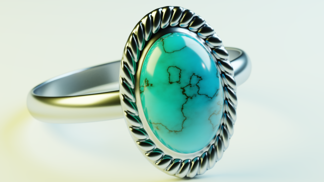 a ring with a precious stone 3D Model .c4d .max .obj .3ds .fbx .stl .blend 