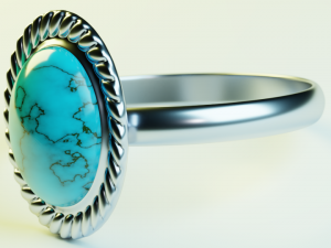 a ring with a precious stone 3D Model