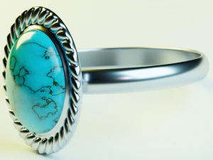 a ring with a precious stone 3D Model