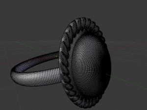 a ring with a precious stone 3D Model