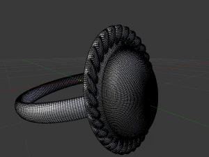 a ring with a precious stone 3D Model