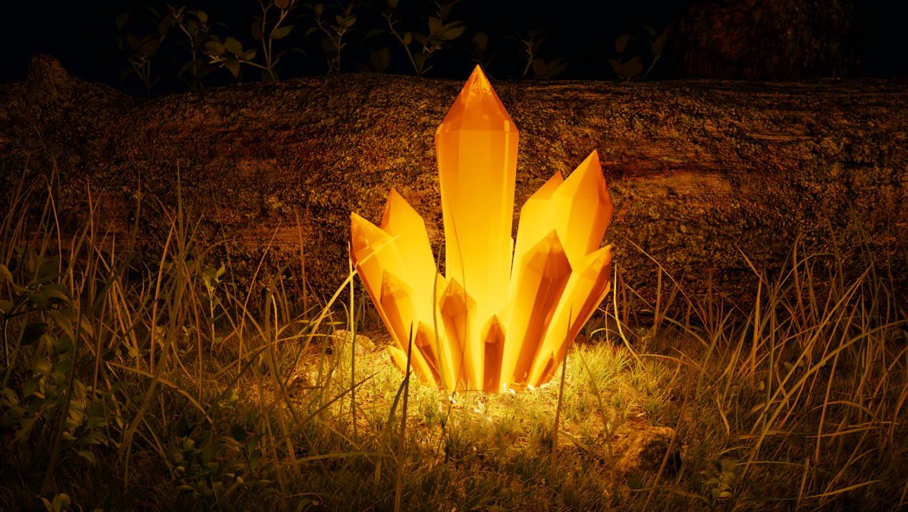 glowing crystals 3D Model .c4d .max .obj .3ds .fbx .stl .blend