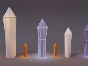 glowing crystals 3D 模型