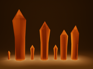 glowing crystals 3D 模型