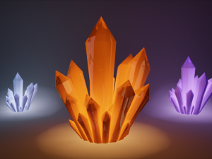 glowing crystals 3D 模型