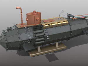 submarine modell 3D मॉडल
