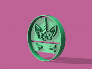 unicorn cookie cutter 3D Print Model
