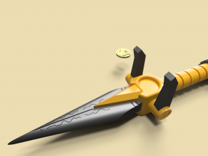 power dagger super sentai ranger yellow 3D Print Model