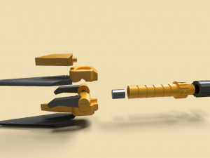power dagger super sentai ranger yellow 3D Print Model