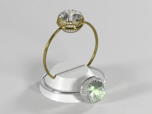 old rings and earrings 3D Model