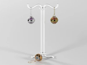 old rings and earrings 3D Model