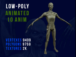 zombie animated 3D Model