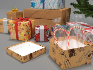 model christmas set 3D Model