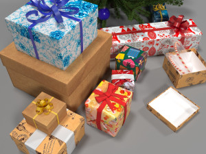 model christmas set 3Dモデル