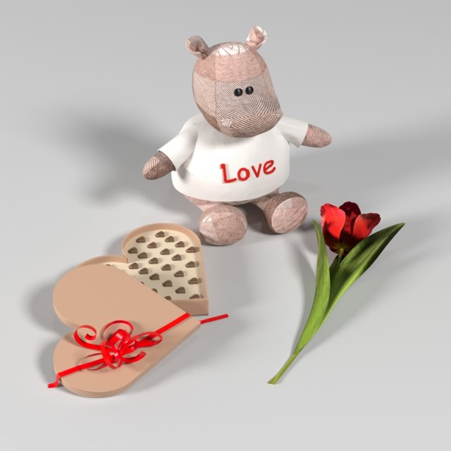 gipopotamus 3D 模型 .c4d .max .obj .3ds .fbx .stl .blend 