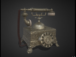 antique phone Modelo 3D