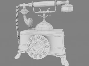 telefone antigo Modelo 3D