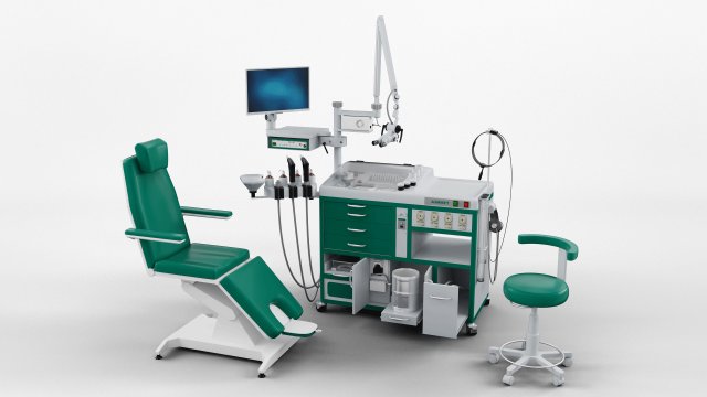 otolaryngologist table 3D मॉडल .c4d .max .obj .3ds .fbx .stl .blend 