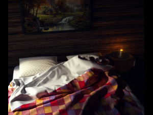 cozy room in a wooden house 3D Модель
