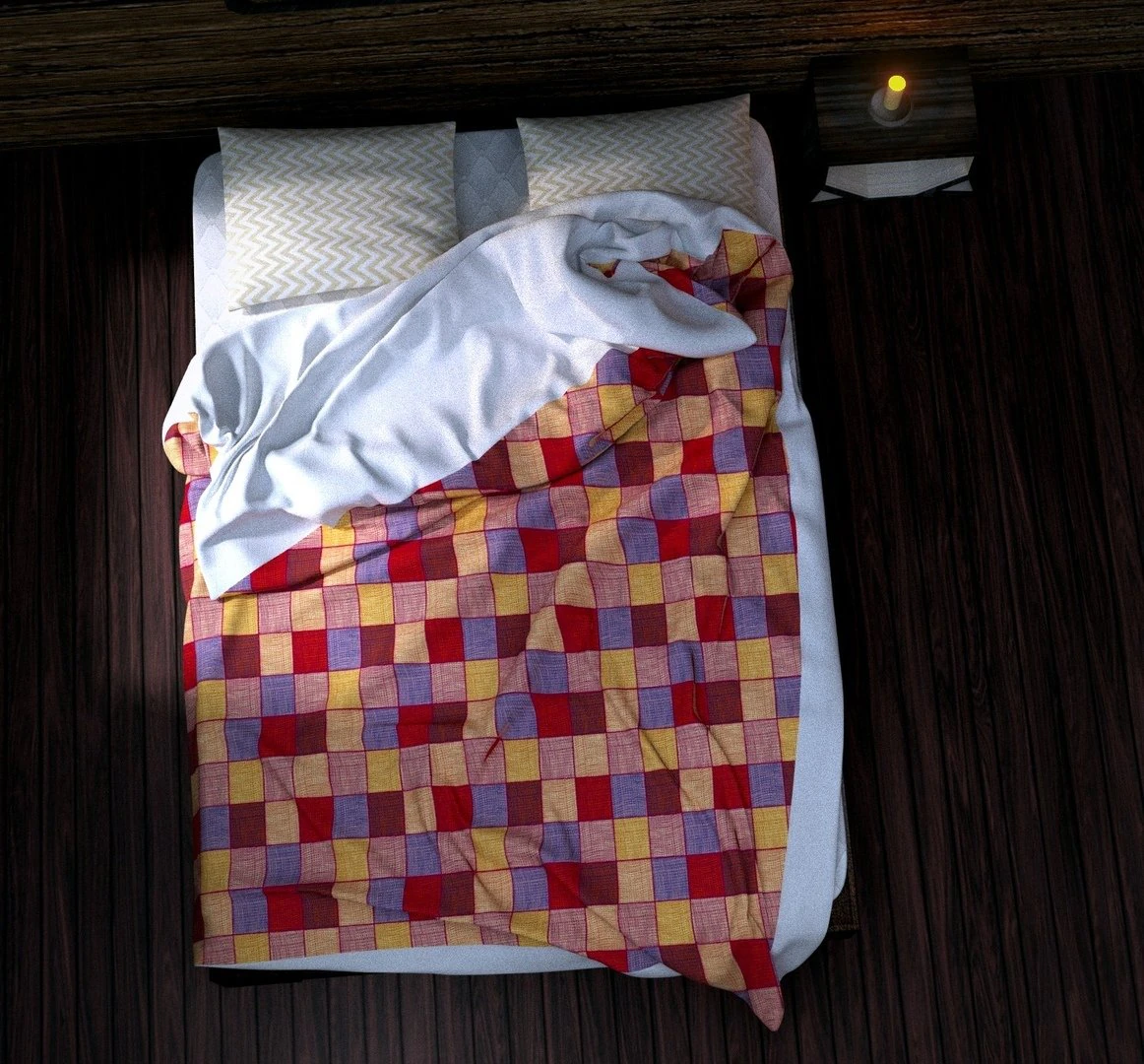 cozy room in a wooden house 3D Model .c4d .max .obj .3ds .fbx .stl .blend 