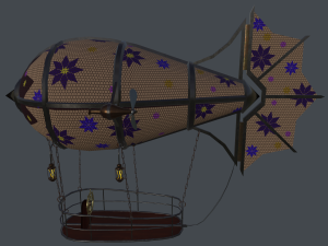 steampunk zeppelin 3Dモデル