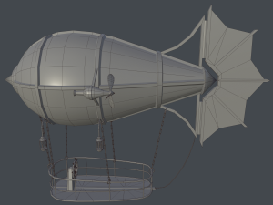steampunk zeppelin 3Dモデル