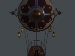steampunk zeppelin 3Dモデル