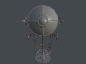 steampunk zeppelin 3Dモデル