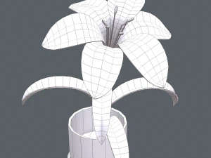 lily in vase 3D Model