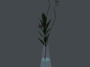 gerbera daisy in vase 3D मॉडल