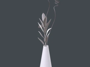 gerbera daisy in vase 3D Model