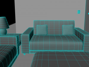 sala de descanso 3D मॉडल