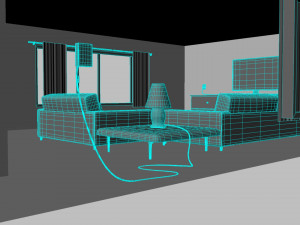 sala de descanso 3D मॉडल