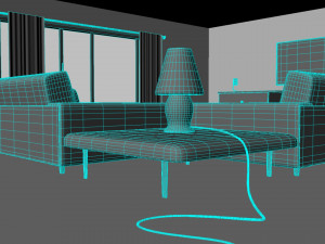sala de descanso 3D मॉडल