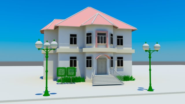 House Free 3D Model in Environment 3DExport