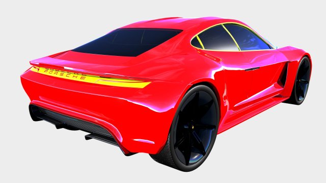 porsche mission e 3D Model .c4d .max .obj .3ds .fbx .stl .blend