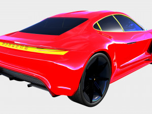 porsche mission e 3D मॉडल