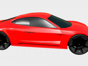 porsche mission e 3D Model