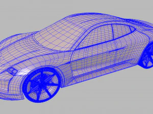 porsche misi&oacute;n e Modelo 3D