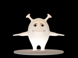 monstruo rosa cian 3D 모델
