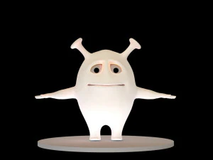 monstro rosa cian Modelo 3D