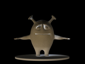 monstruo rosa cian 3D 모델