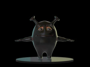 monstro rosa cian Modelo 3D
