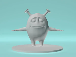 monstro rosa cian Modelo 3D