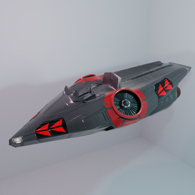 futuristic cycles low-poly subdivision-ready 3D Model .c4d .max .obj .3ds .fbx .stl .blend 